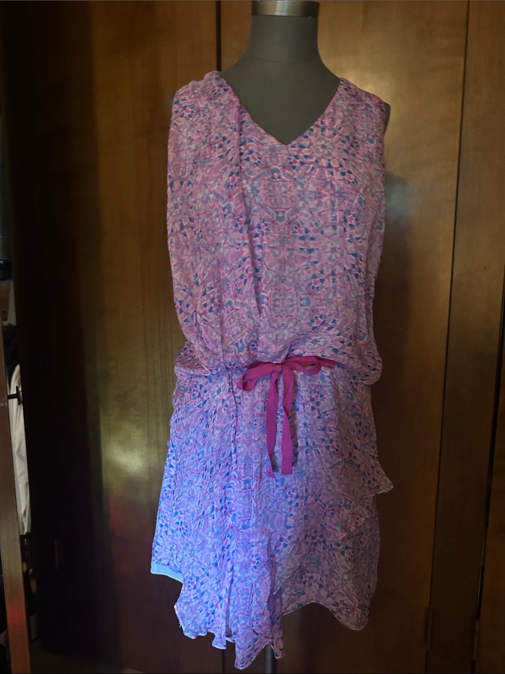 Sundance One-Piece Dress with Pink Tie